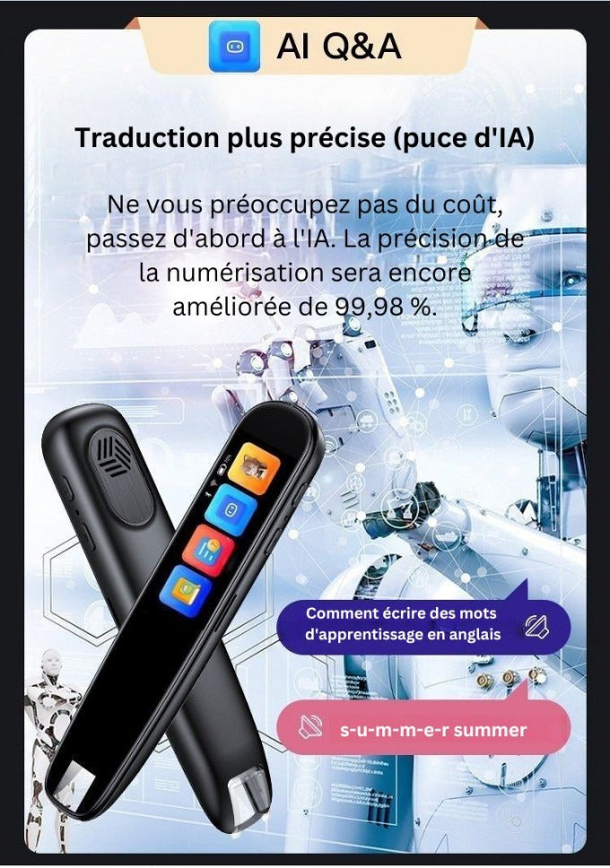 Stylo Scanner, Traducteur Vocal Et Textuel (PROMOTION -50%)