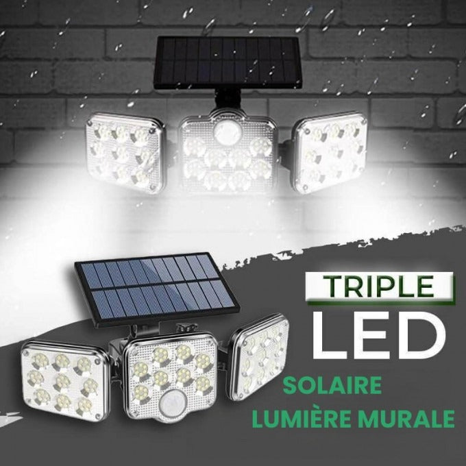 APPLIQUE SOLAIRE TRIPLE LED (PROMOTION -45%)