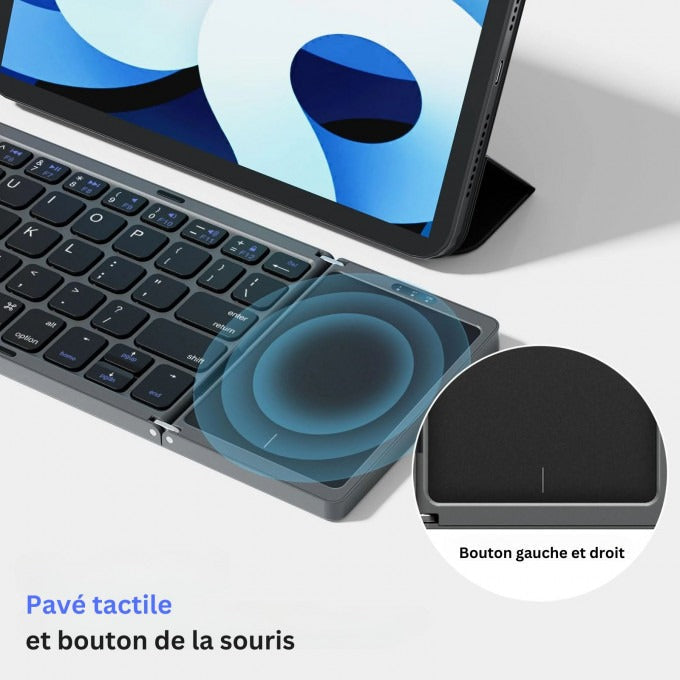 Clavier Bluetooth pliable avec pavé tactile (PROMOTION -40%)