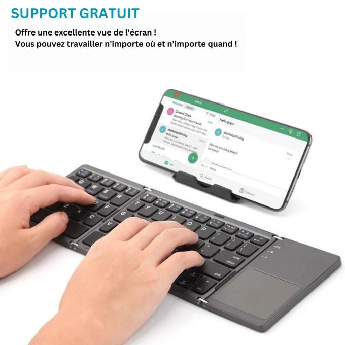 Clavier Bluetooth pliable avec pavé tactile (PROMOTION -40%)