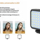 Kit de microphone vidéo professionnel avec trépied et lumière LED